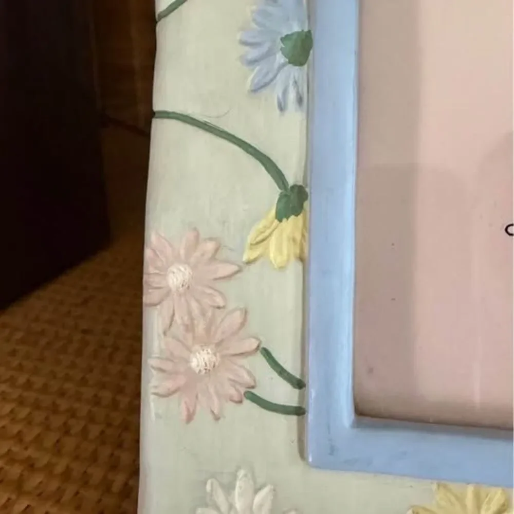 daisy floral frame ceramic